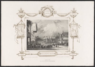 Umzug mit einer Druckerei, 1836 von Huib van Hove Bz