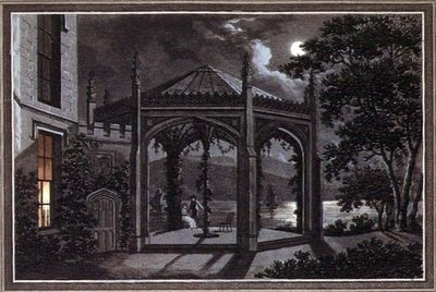 Pavillon und Gewächshaus für ein gotisches Herrenhaus, aus 