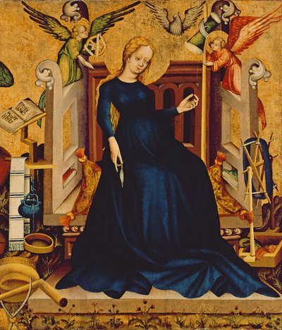 Maria Gravida, Fragment eines Panels aus Németújvár, 1409 von Hungarian School