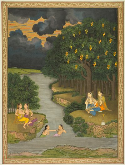Frauen genießen den Fluss am Waldrand von Hunhar II