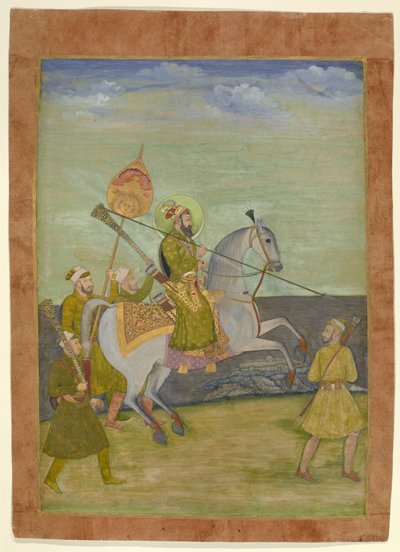 Reiterporträt von Bahadur Shah als junger Mann, Mughal, ca. 1690 von Hunhar I (attr. to)