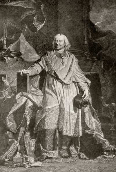 Jacques Benigne Bossuet, graviert von Pierre Imbert Drevet, aus 