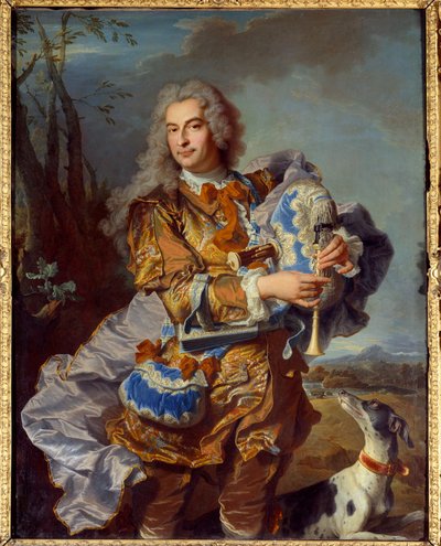 Porträt des Präsidenten à Mortier de Gueidan als Celadon oder Dudelsackspieler. Gemälde von Hyacinthe Rigaud (1659-1743) 1735 Aix-en-Provence, Musée Granet von Hyacinthe Francois Rigaud