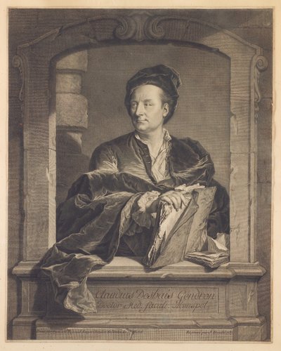 Doktor Claude Deshais Gendron, graviert von J. Daulle, ca. 1737 von Hyacinthe Francois Rigaud