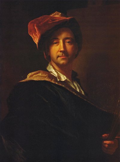 Selbstporträt mit Turban von Hyacinthe Rigaud