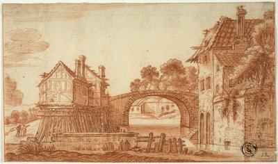 Alte Häuser am Kanal von I Jan van de Velde