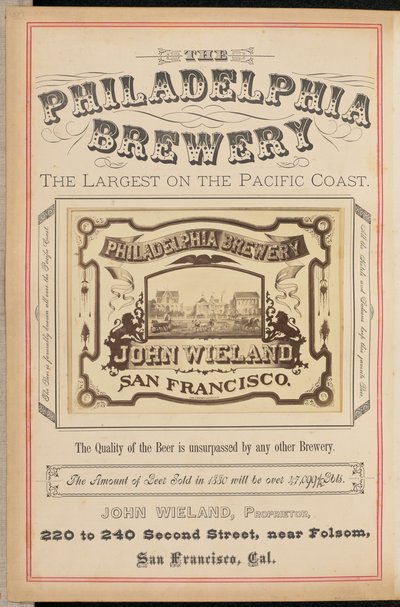 Philadelphia Brauerei, San Francisco von I. W. Taber