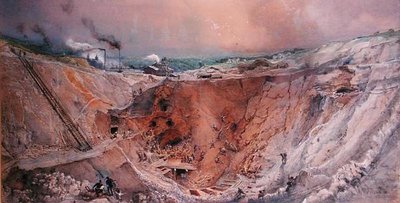 Tagebau bei Vieille Montagne, Saône-et-Loire, um 1854 von Ignace Francois Bonhomme