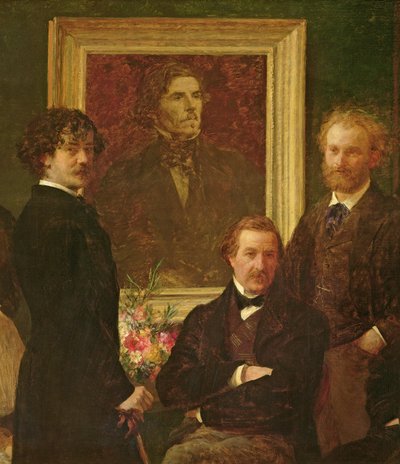 Hommage an Delacroix, 1864 (Detail) von Ignace Henri Jean Fantin Latour