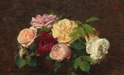 Rosen von Nizza auf einem Tisch von Ignace Henri Jean Fantin Latour