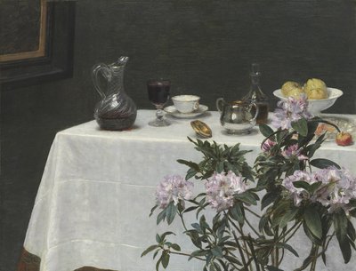 Stillleben: Ecke eines Tisches, 1873 von Ignace Henri Jean Fantin Latour