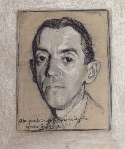 Porträt von Ramon Perez de Ayala (1888–1962), Schriftsteller und Journalist – Zeichnung – Generation von 1914 von Ignacio Zuloaga