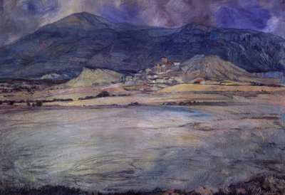 Dorf von Zaragoza – 20. Jahrhundert von Ignacio Zuloaga y Zabaleta