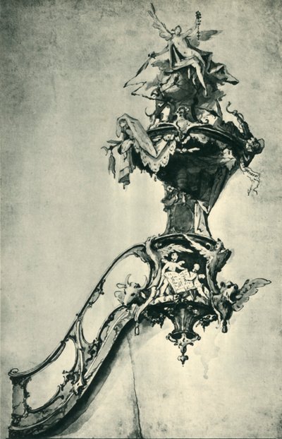 Entwurf für eine Kanzel, Mitte bis Ende 18. Jahrhundert, 1943 von Ignatz Günther