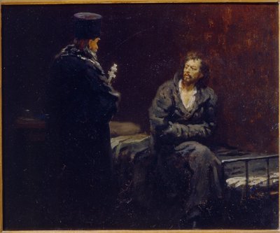 Vor der Beichte von Ilya Efimovich Repin