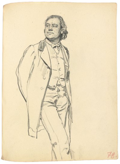 Figur eines stehenden Mannes, ca. 1872-1875 von Ilya Efimovich Repin