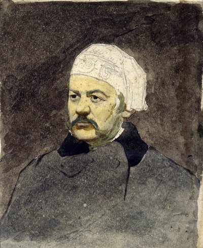 Porträt des russischen Komponisten Michail Iwanowitsch Glinka (1804-1857) - Gemälde von Ilja Jefimowitsch Repin (1844-1930), Aquarell auf Karton, um 1870 - I. Repin Memorial Museum Penates, bei Sankt Petersburg (Russland) von Ilya Efimovich Repin