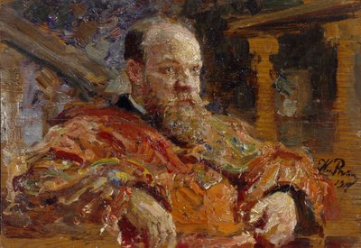 Porträt von Pavel Viktorovich Delarov 1851-1913, 1910 von Ilya Efimovich Repin