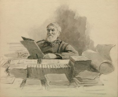 Porträt des Autors Dmitry Grigorovich 1822-1899, 1894 von Ilya Efimovich Repin