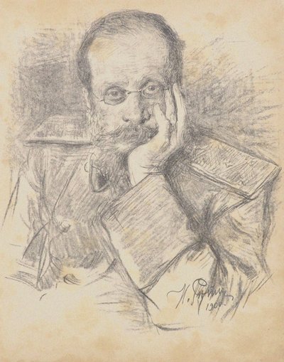 Porträt des Komponisten César Antonovich Cui 1835-1918, 1900 von Ilya Efimovich Repin
