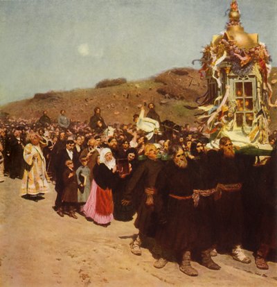 Prozession in der Kursker Gubernia, 1880-1883, 1965 von Ilya Efimovich Repin