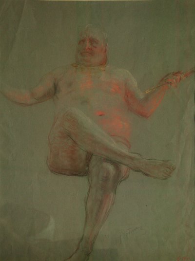 Studie für Weiche von mir, Satan!, 1890er Jahre von Ilya Efimovich Repin