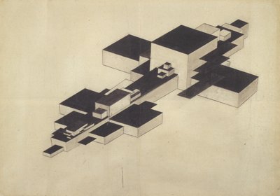 Entwurf für Supremolet Suprematist Flugzeug von Ilya Grigorevich Chashnik