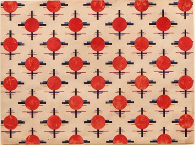 Suprematistisches Muster. Stoffdesign, ca. 1921 von Ilya Grigorevich Chashnik