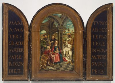 Anbetung der Heiligen Drei Könige, wahrscheinlich 17. Jahrhundert von Imitator of Netherlandish
