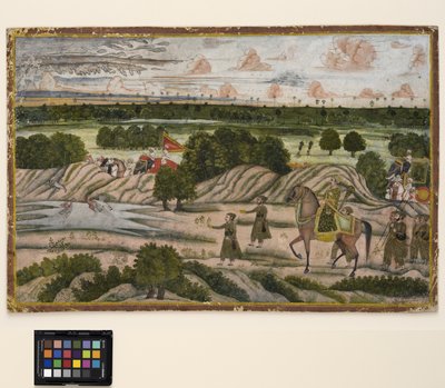 Ein Nawab und seine Gefolgsleute auf einer Jagdexpedition, ca. 1780 von Indian School