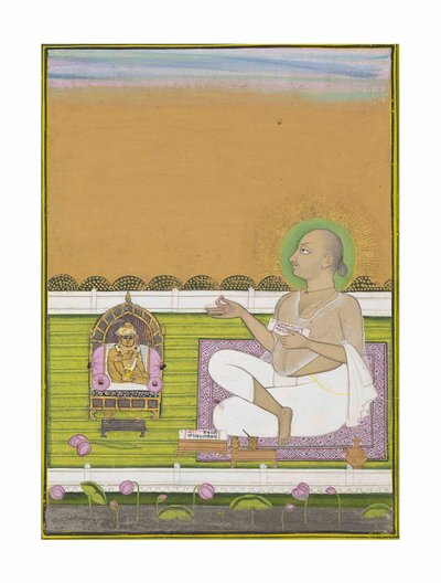 Ein Weiser der Pushtimarg-Sekte und Shri Nathji von Indian School