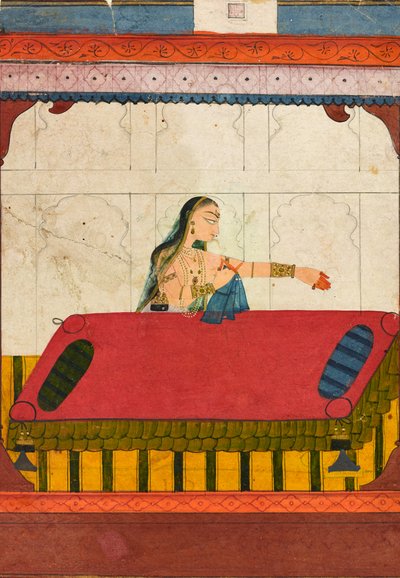 Ein verlassener Liebhaber, Fragment aus einer Rasamanjari von Indian School
