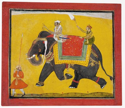 Ein Raja reitet auf einem Elefanten, ca. 1690 von Indian School
