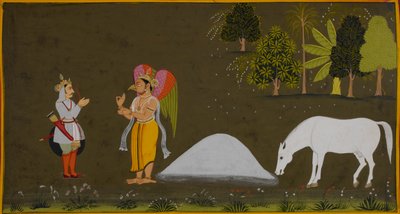 Anshuman findet die Asche seiner Onkel, und Garuda rät ihm, Gangeswasser für ihre Erlösung zu sprengen von Indian School