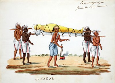 Brahmanische Trauerprozession von Indian School