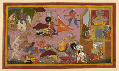 Dhumraksha wird von Hanuman zerschmettert; Dämonen berichten Ravana von der Niederlage von Indian School