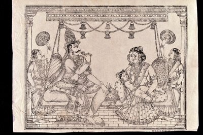 Familienszene von Indian School