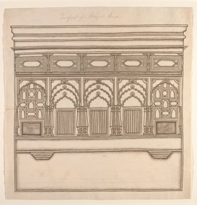 Vorderseite eines Bengalischen Hauses, ca. 1820 von Indian School