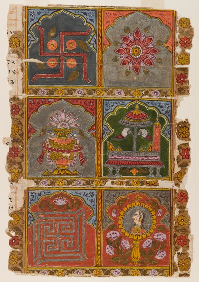 Fragment eines Jain Vijnaptipatra, ca. 1725-1750 von Indian School