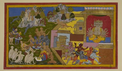 Hanuman kommt mit einem Heilkraut an; Lakshmana erholt sich und schwört, Ravana zu besiegen von Indian School