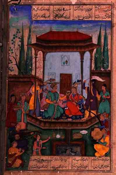 Iskandar auf dem Thron, Folio 88a, aus 
