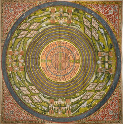 Jain-Diagramm des Universums (Jambudvipa) von Indian School