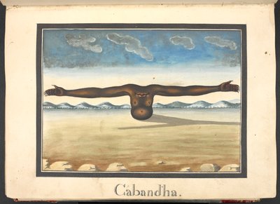 Kabandha, ein Dämon, der von Rama getötet wurde von Indian School