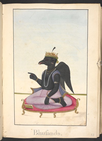 Kakabhusanda, eine Krähe, die Rama verehrt von Indian School