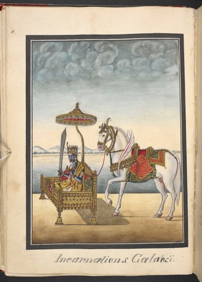 Kalki, zehnte Inkarnation von Vishnu von Indian School