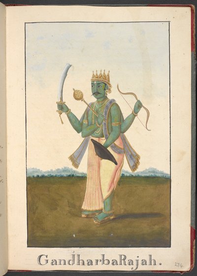 König der Gandharvas, die himmlischen Musiker von Indian School