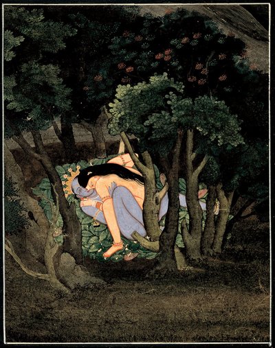 Krishna umarmt von Radha von Indian School