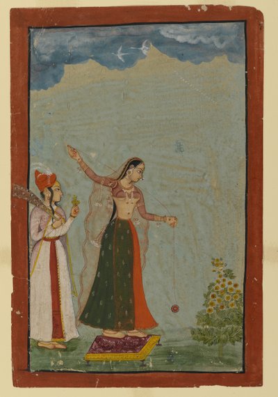 Dame mit Jo-Jo, ca. 1770 von Indian School