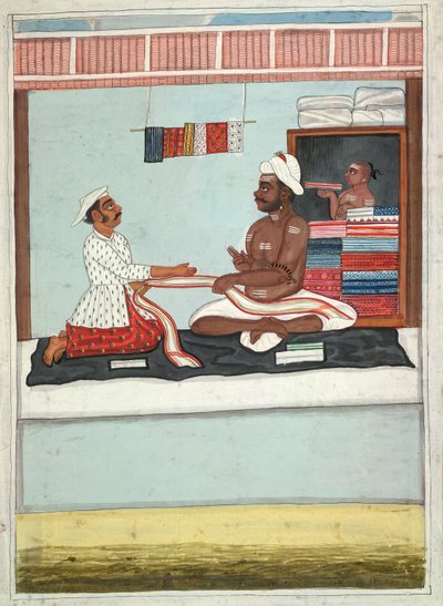 Tuchhändler, ca. 1800 von Indian School