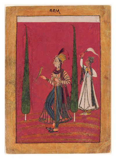 Mughal-Prinzessin in einem Garten, ca. 1700 von Indian School
